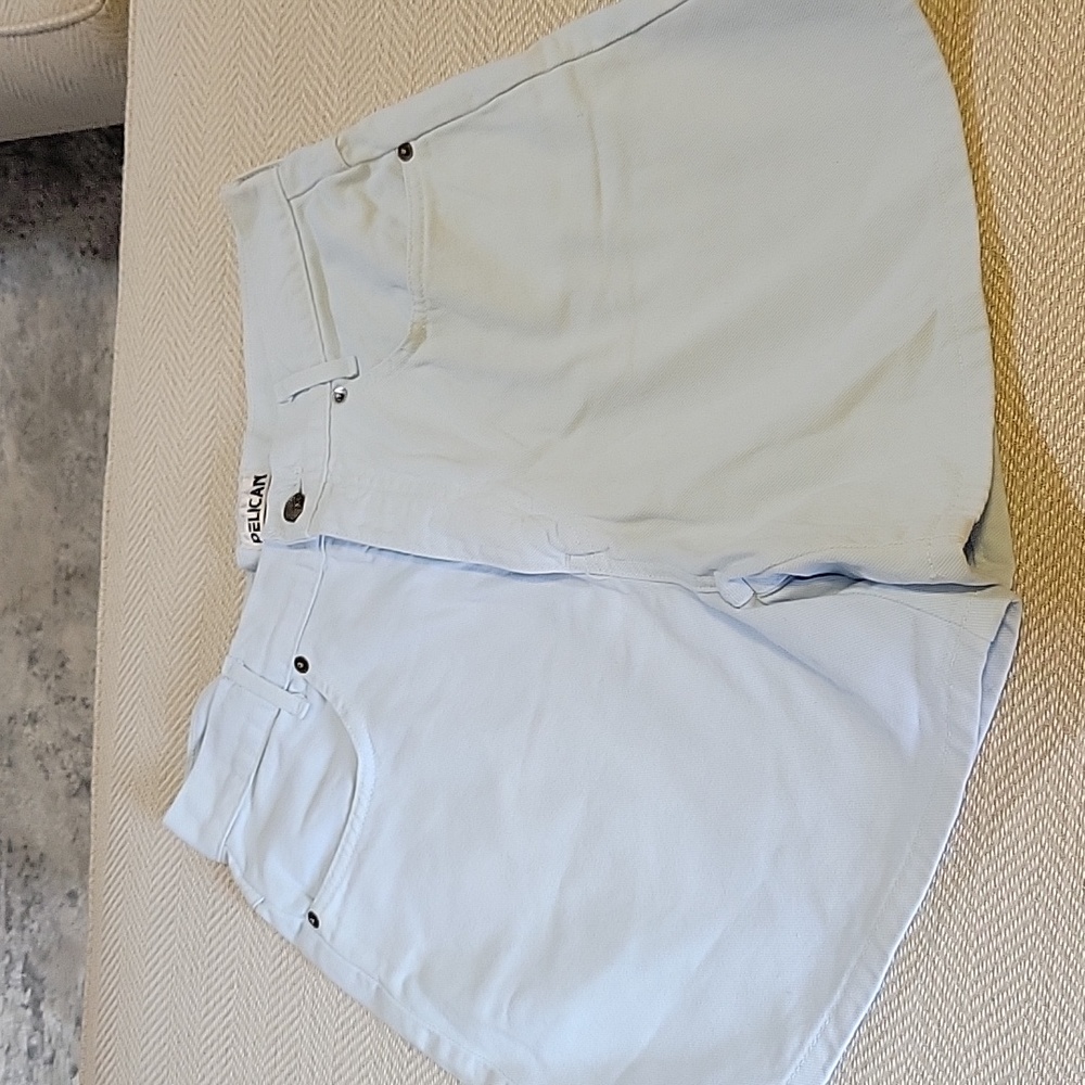 Pelican cove pale blue denim shorts